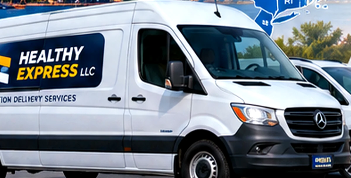 Medical delivery vehicle representing Healthy Express courier services